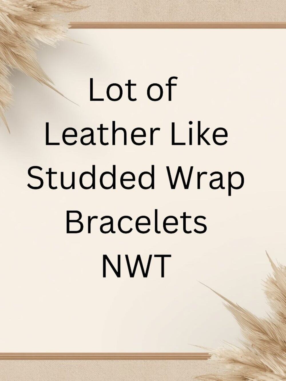 NWT Lot of Leather Like Studded Wrap Bracelets